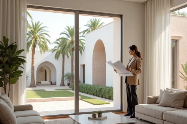 Appartement moderne dans une résidence neuve à Guéliz Marrakech avec vue sur cour paysagée