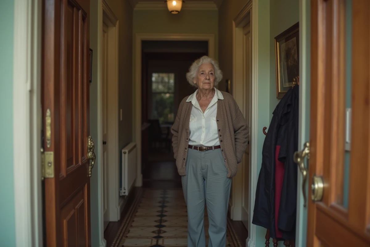 Femme senior regardant à l